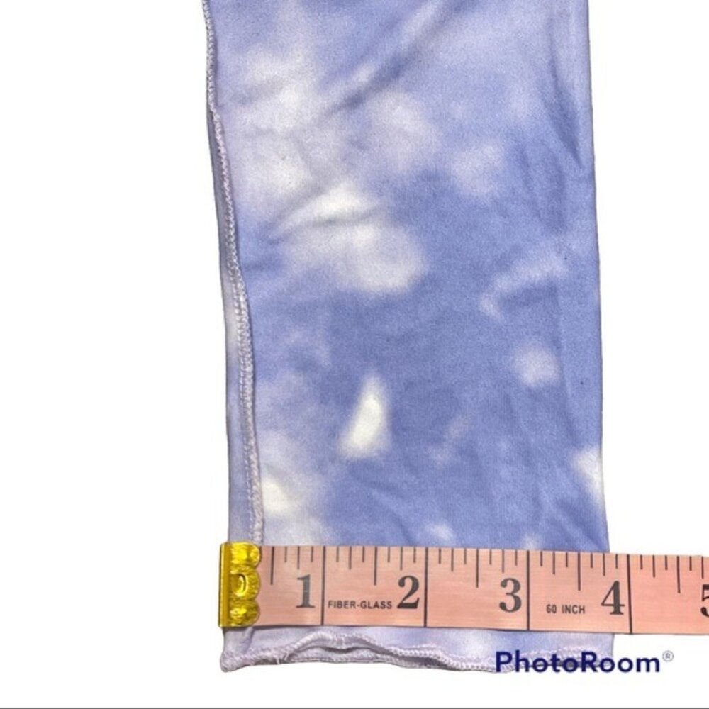 ROMWE Lavender Tie Dye Pajama Short & Longsleeve Crop Top Size Small & Cotton - Picture 11 of 12